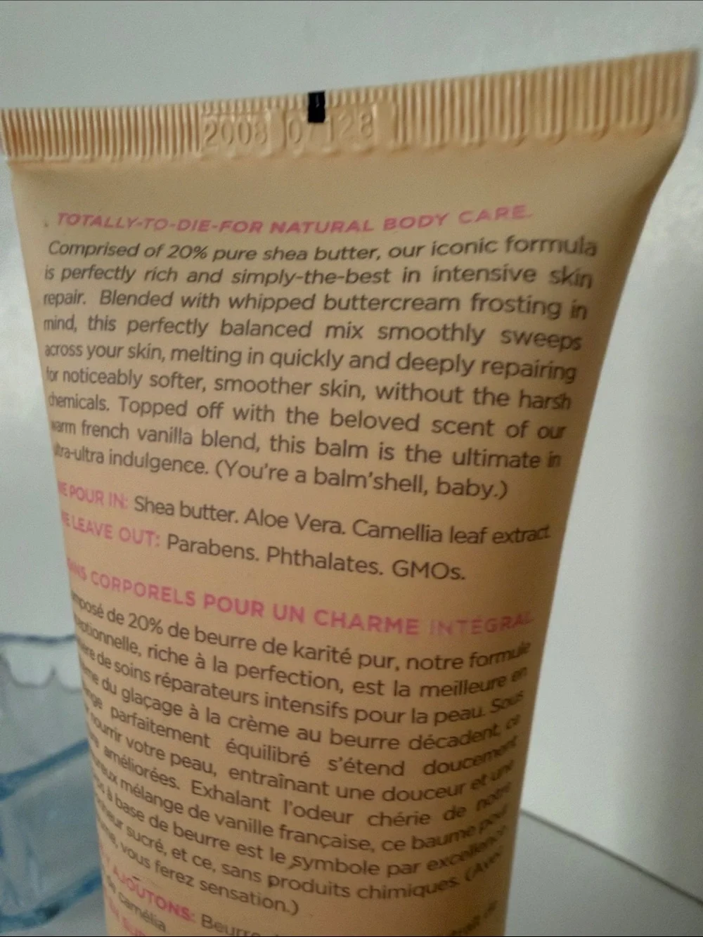 Cake Heavy Cream Body Balm in Peach and Pink, 7 oz.,Shea Butter, rich Vanilla
